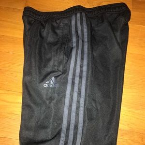 Black / Grey ADIDAS Jogger Soccer Pants Track